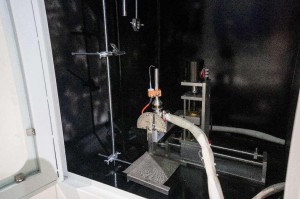 Vertical and horizontal combustion tester