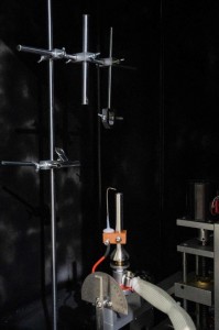 Vertical and horizontal combustion tester